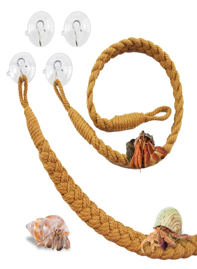 kathson 2 PCS 26 Inches Hermit Crab Climbing Toys,Reptile Vines Toy Hermit Crab Rope Ladder Bendable Hermit Crab Supplies Tank Terrarium Accessories for Hermit Crabs Lizards Leopard Geckos - Image 1